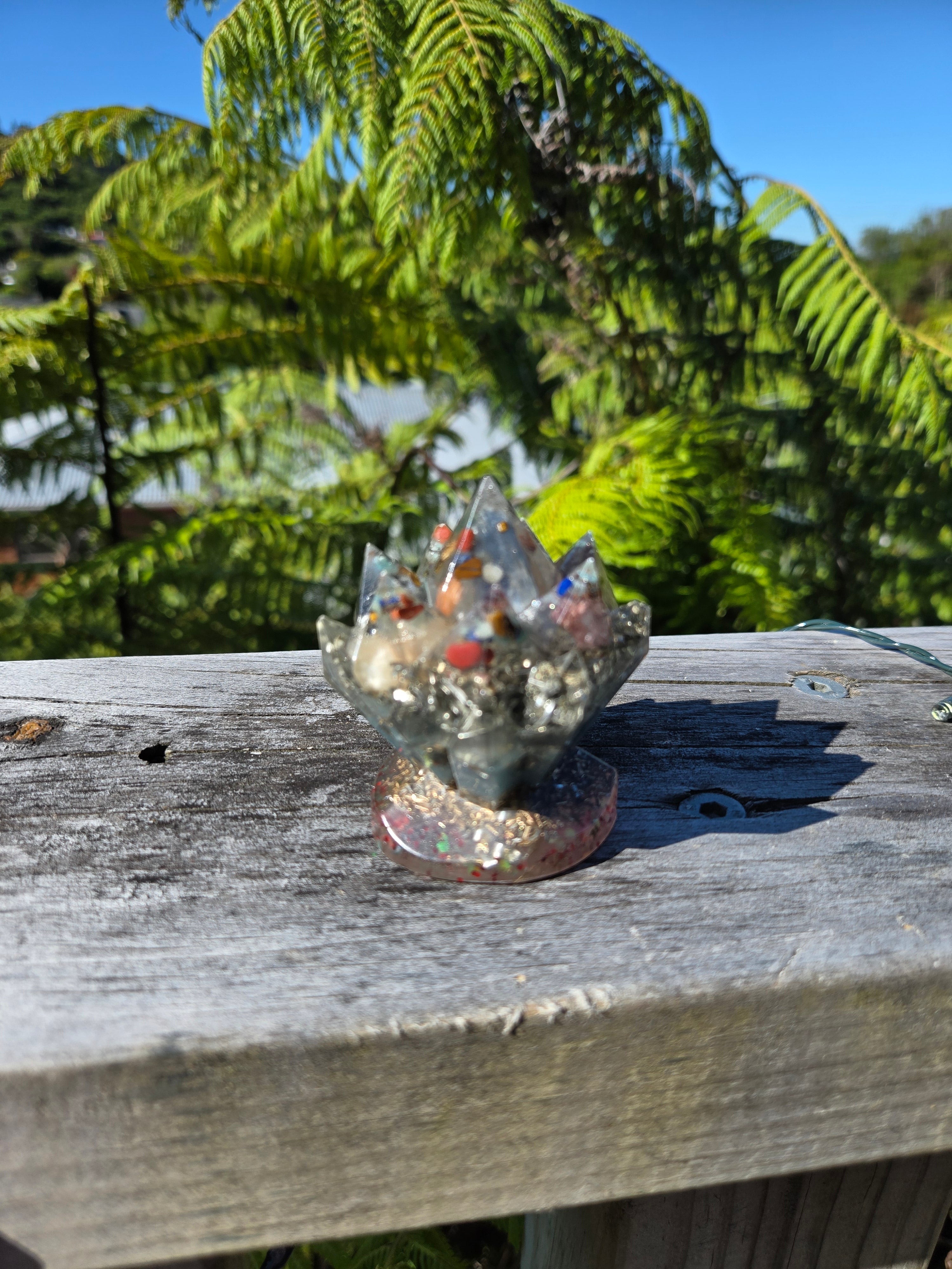 Multi-Crystal Orgonite Cluster | One-of-a-Kind Handmade Energy & EMF Harmoniser