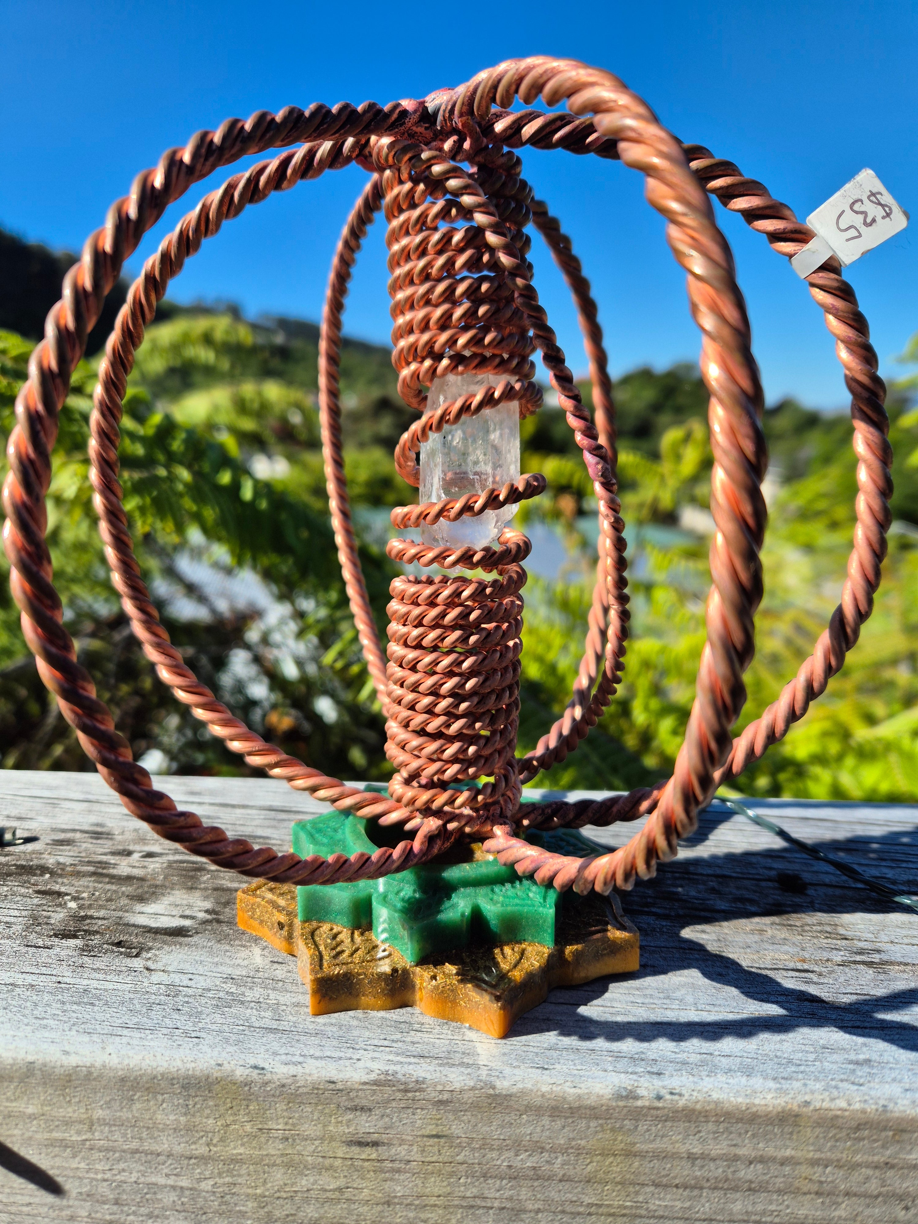 1/2 Royal Cubit Harmoniser with Green And Gold Stand