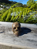 Blue & Purple Glitter Orgonite Mini Skull | Handmade Crystal Energy Piece