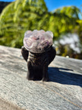 Black & Clear Orgonite Dragon | Handmade Crystal Energy Figurine