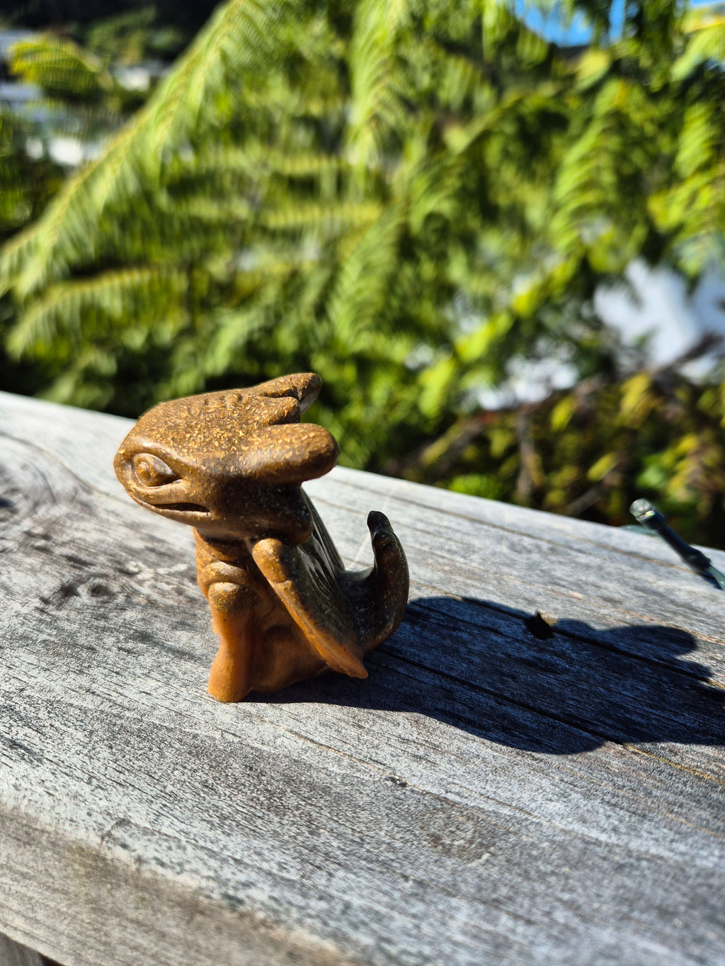 Gold Resin Orgonite Dragon | Handmade Crystal Energy